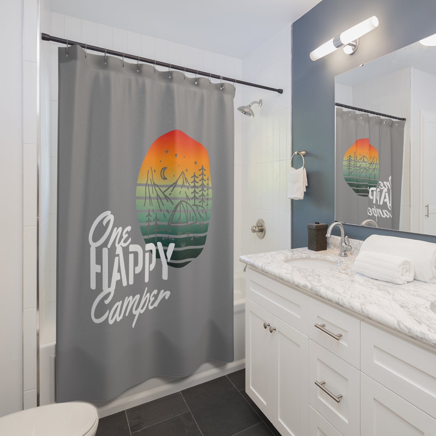 Shower Curtains - One Happy Camper