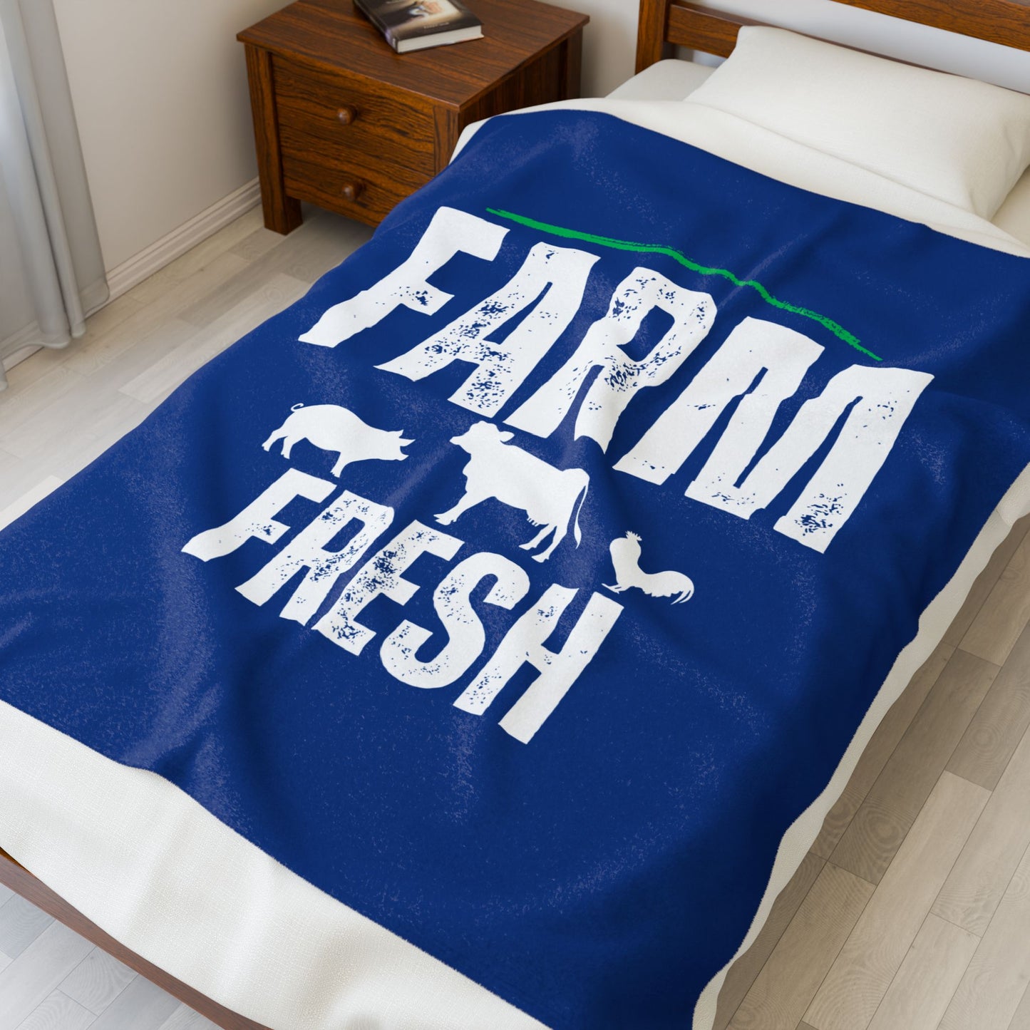 Velveteen Plush Blanket - Farm Fresh