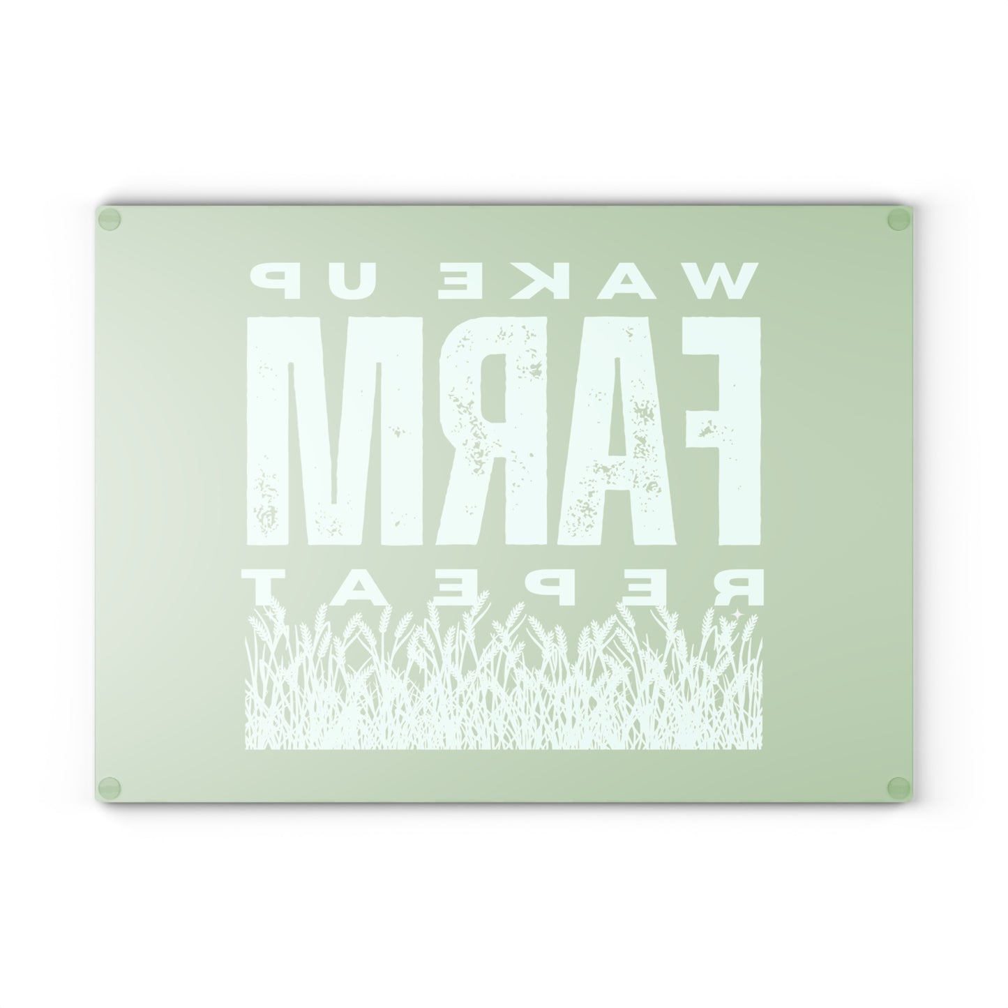 Glass Cutting Board - Wake Up Farm Repeat
