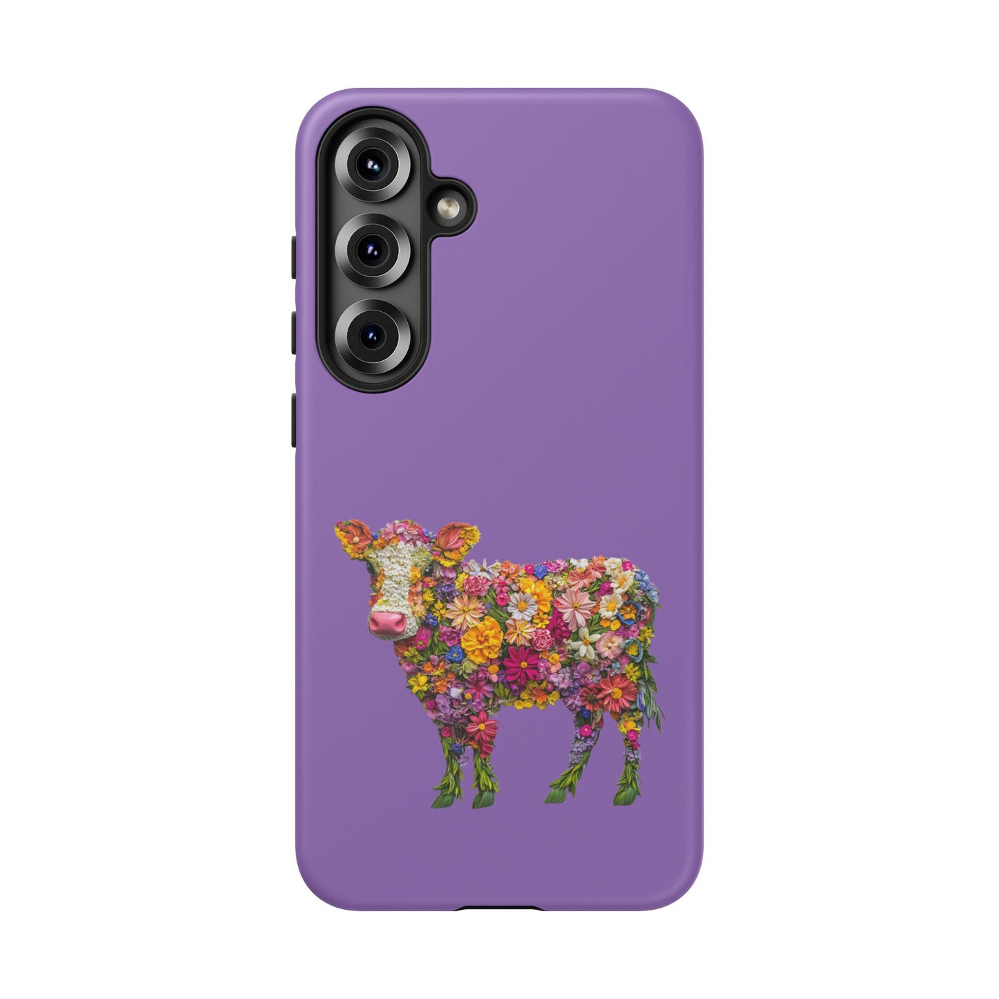 Cell Phone Case | Floral Cow | For iPhone, Samsung Galaxy, and Google Pixel