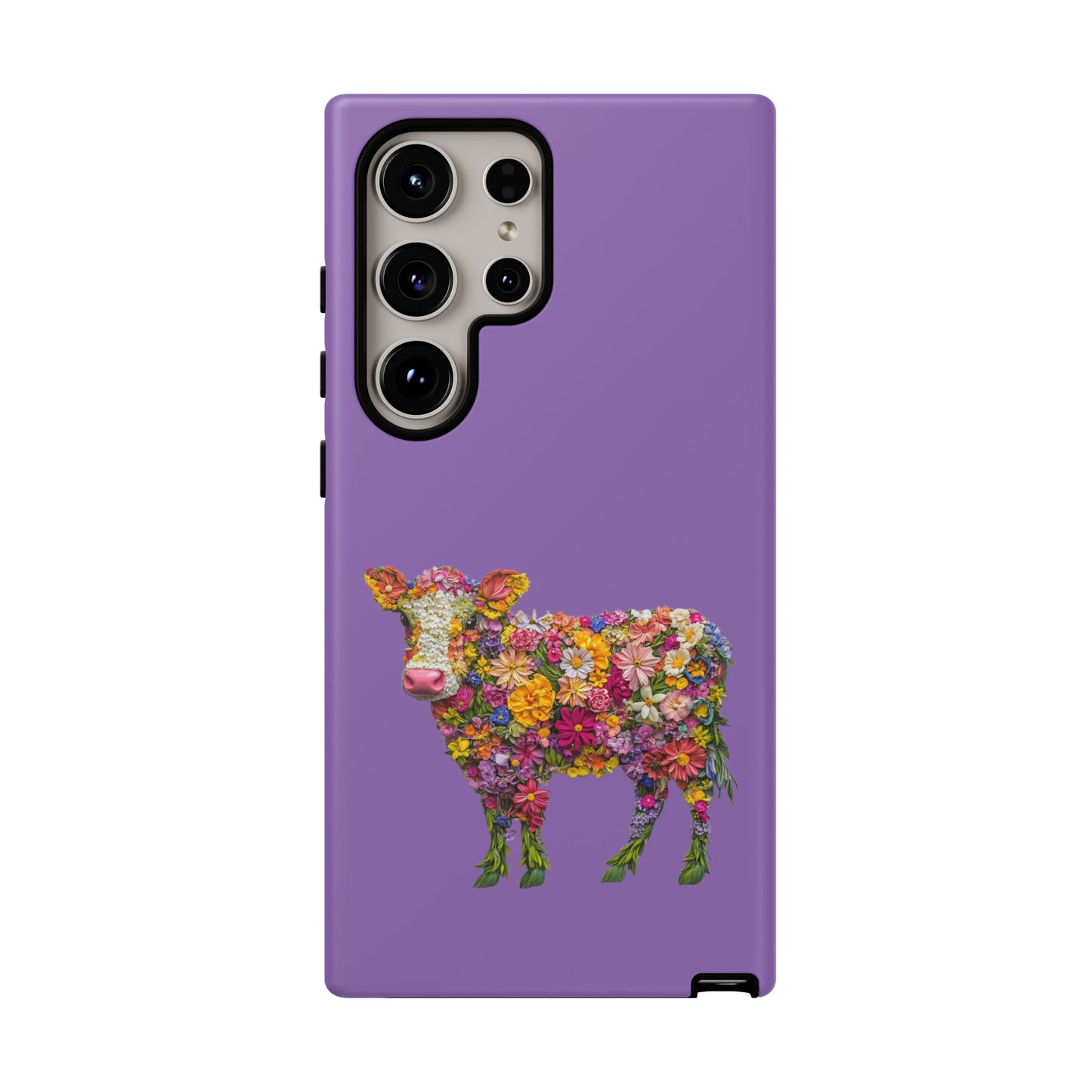 Cell Phone Case | Floral Cow | For iPhone, Samsung Galaxy, and Google Pixel