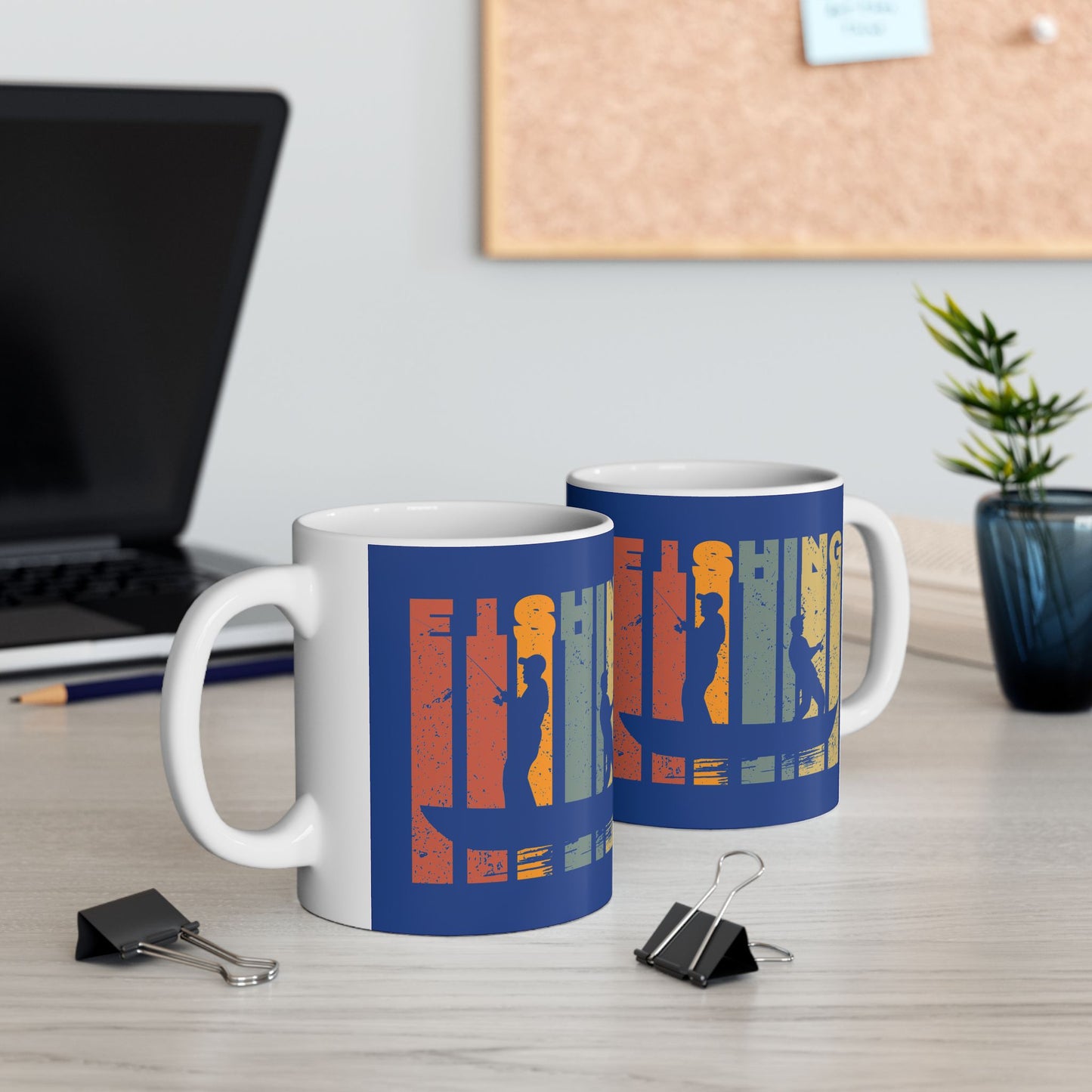 Coffee Mug - Fishing Grunge