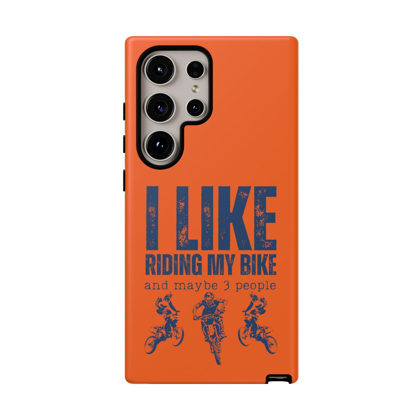 Cell Phone Case | I Like Riding My Bike, Dirt Bike Version | For iPhone, Samsung Galaxy, and Google Pixel