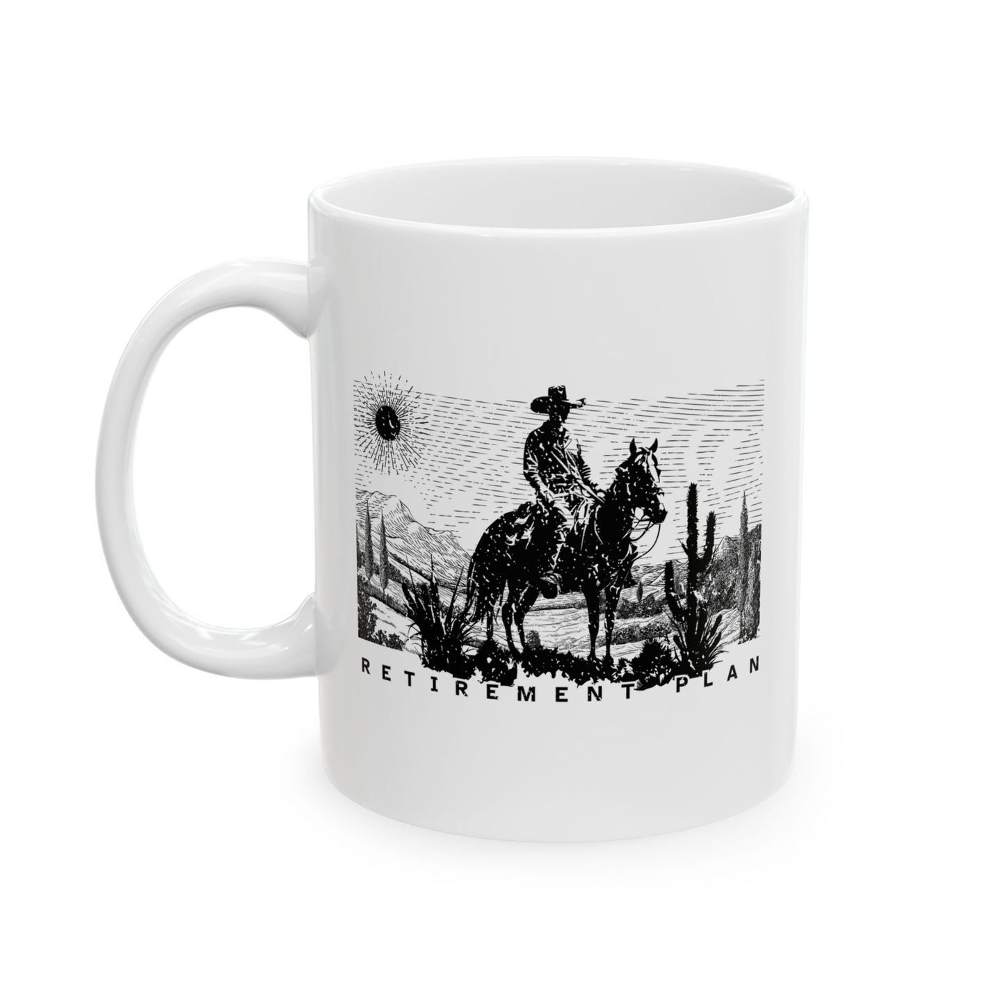 Coffee Mug - Horseback Retirement Plan Male