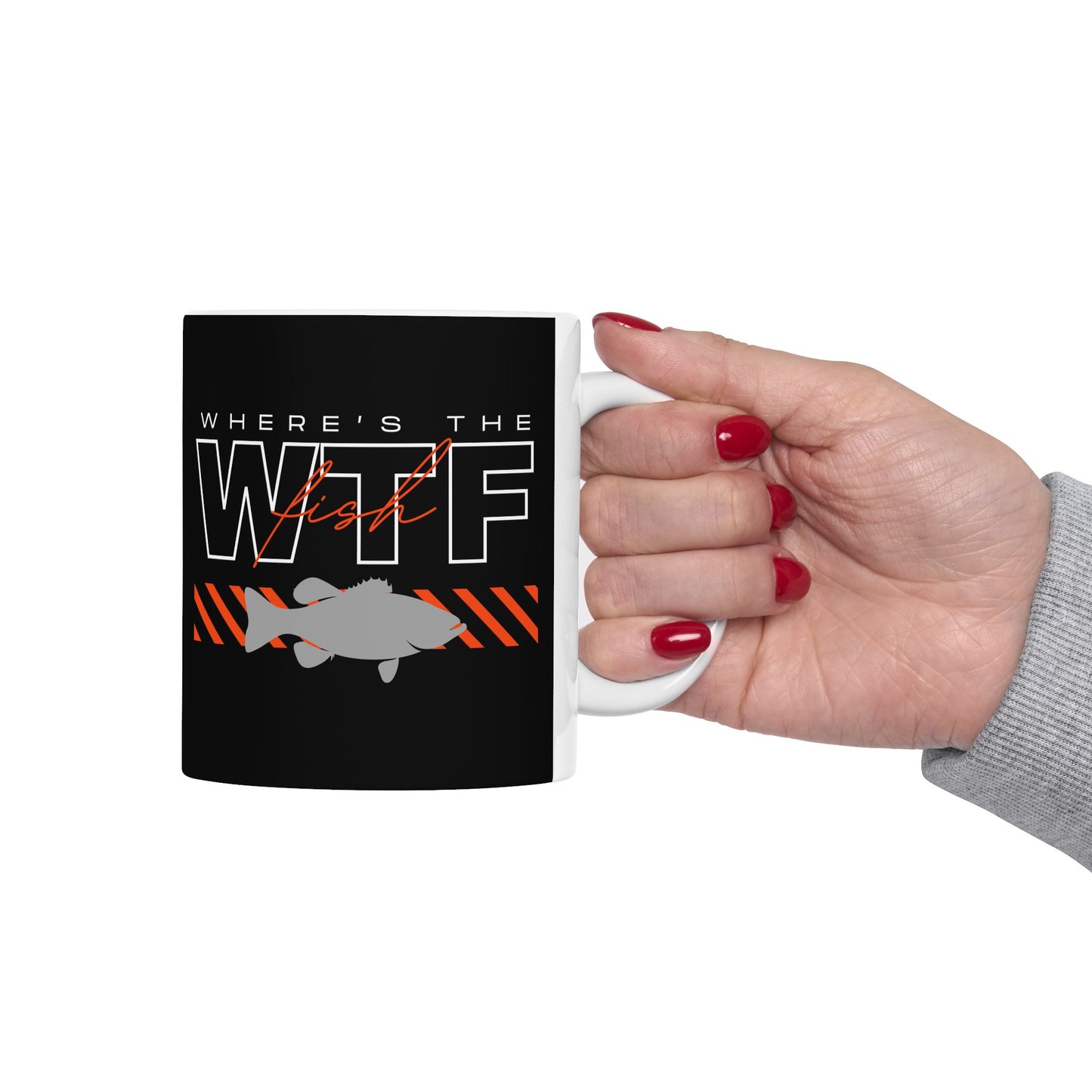 Coffee Mug, - WTF Where's the Fish