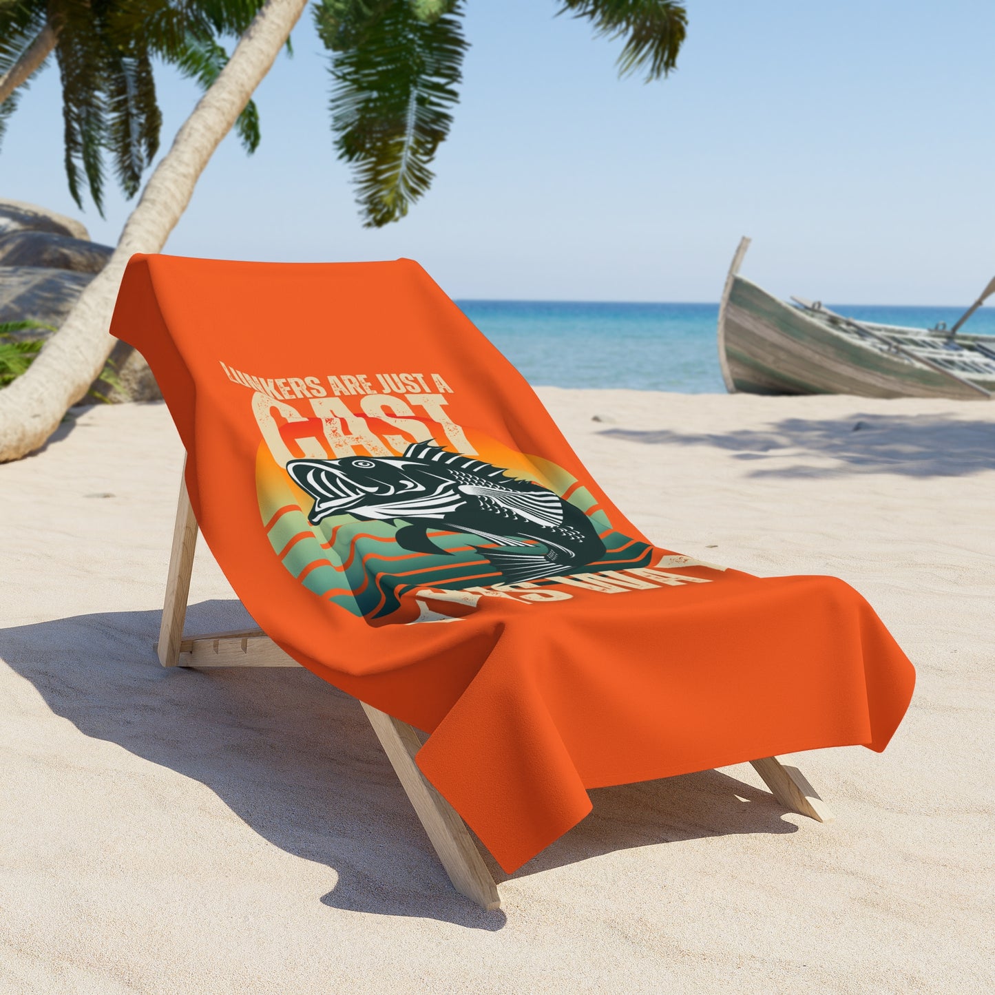 Oak Grove Expressions Beach Towel Big Size | Lunkers are Just a Cast This Way
