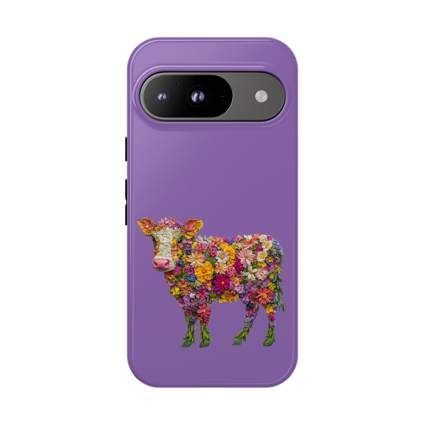 Cell Phone Case | Floral Cow | For iPhone, Samsung Galaxy, and Google Pixel