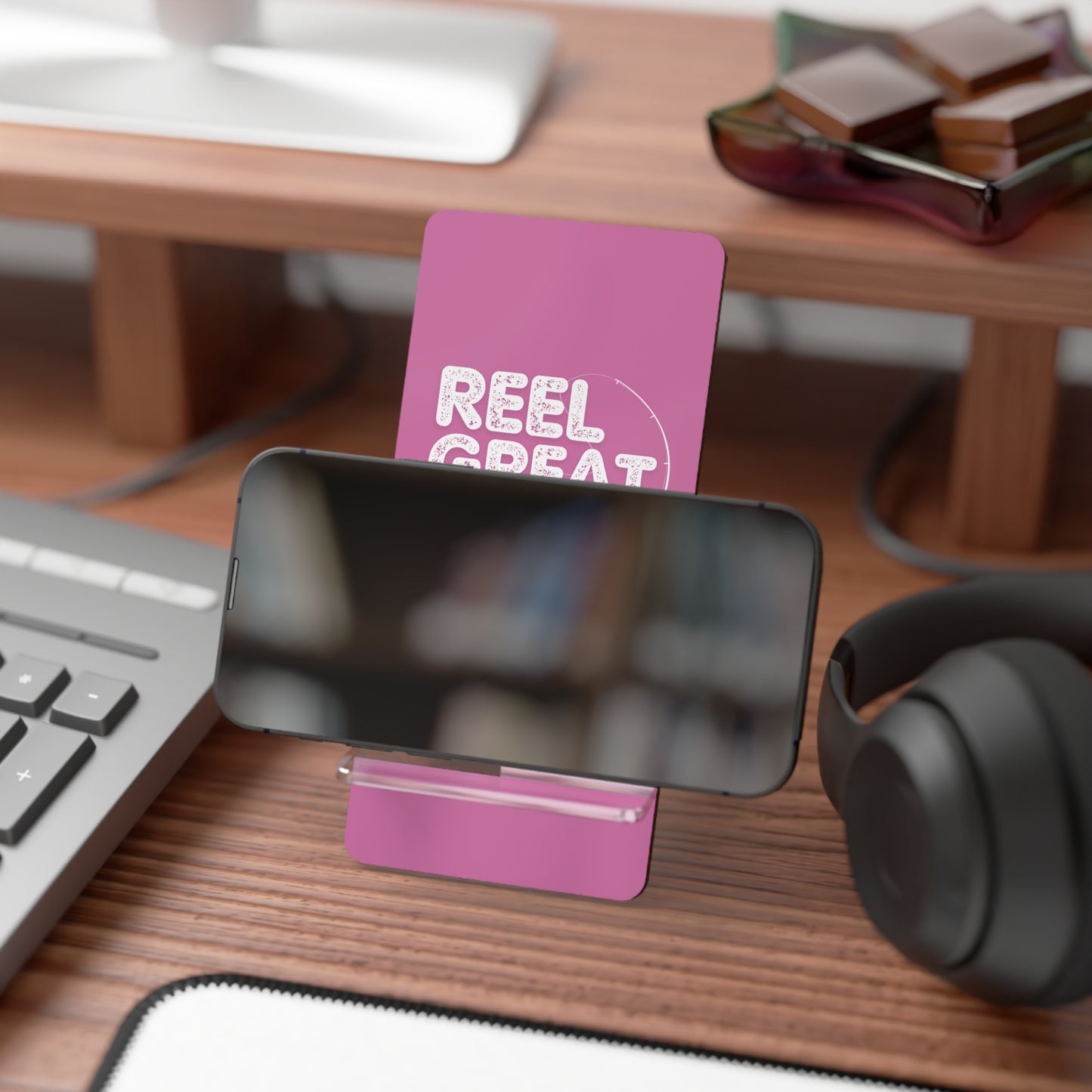 Reel Great Mom, Cell Phone Stand for Desk or Nightstand