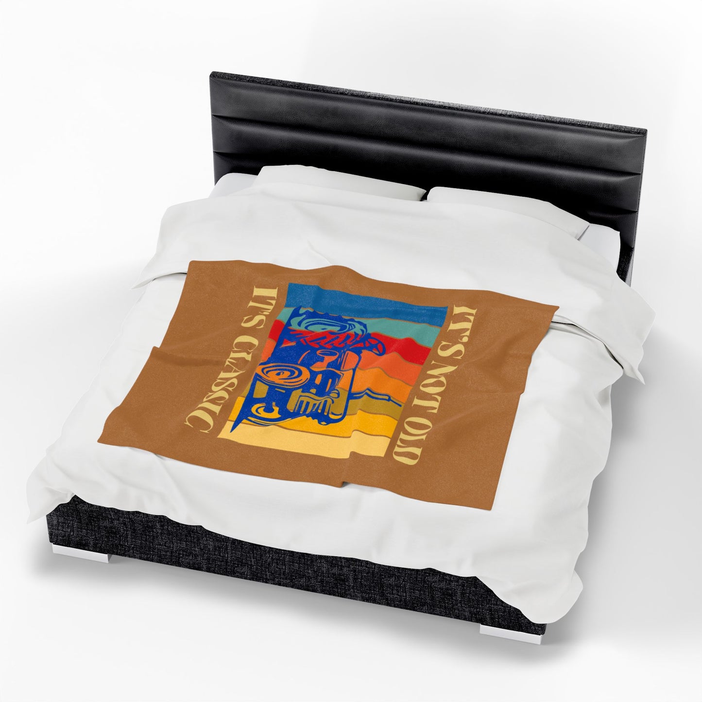 Velveteen Plush Blanket - It's Not Old It's Classic