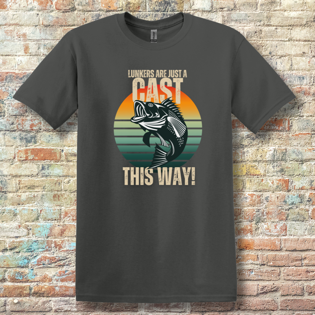 This is image of Lunkers are Just a Cast This Way T-Shirt version 3