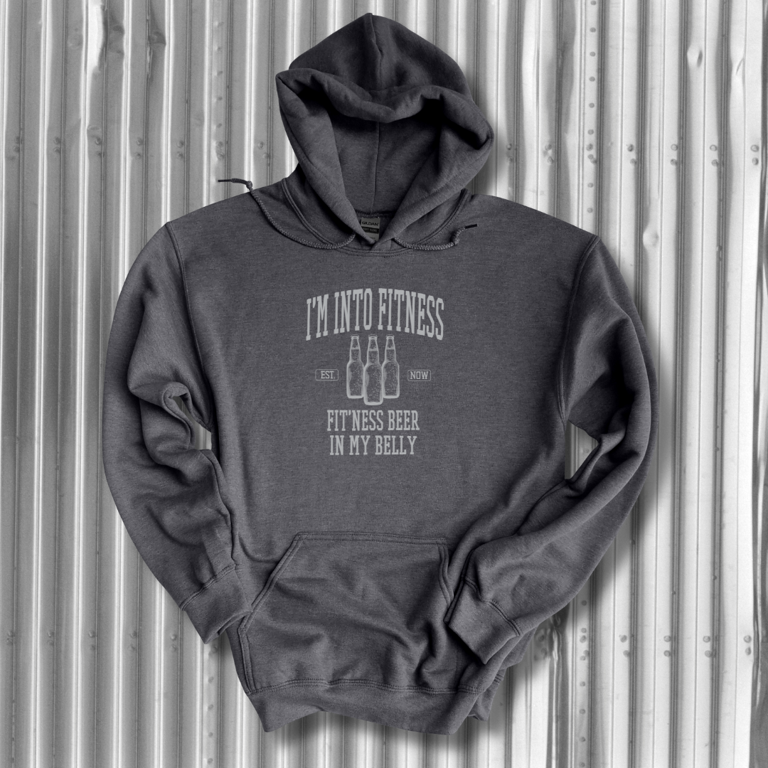 This is image of I'm Into Fitness Beer Long-Sleeve Hoodie version 2