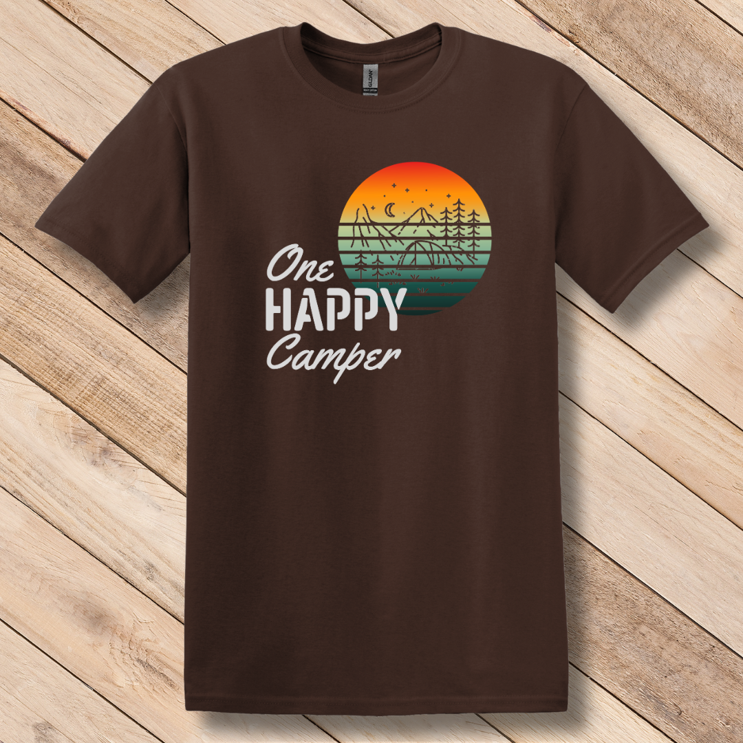 This is image of One Happy Camper T-Shirt version 5