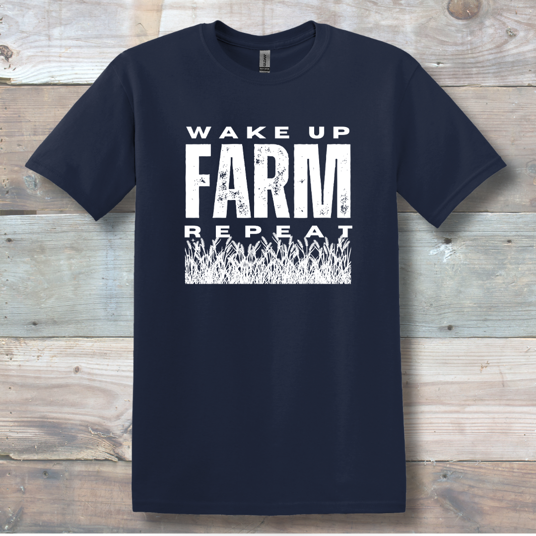 This is image of Wake Up Farm Repeat T-Shirt version 3