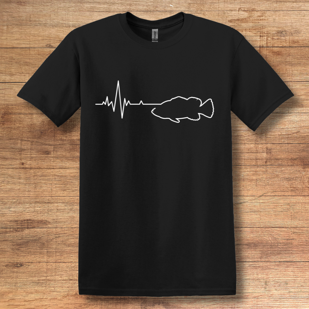 Fishing Heartbeat T-Shirt | Fishing T-Shirts