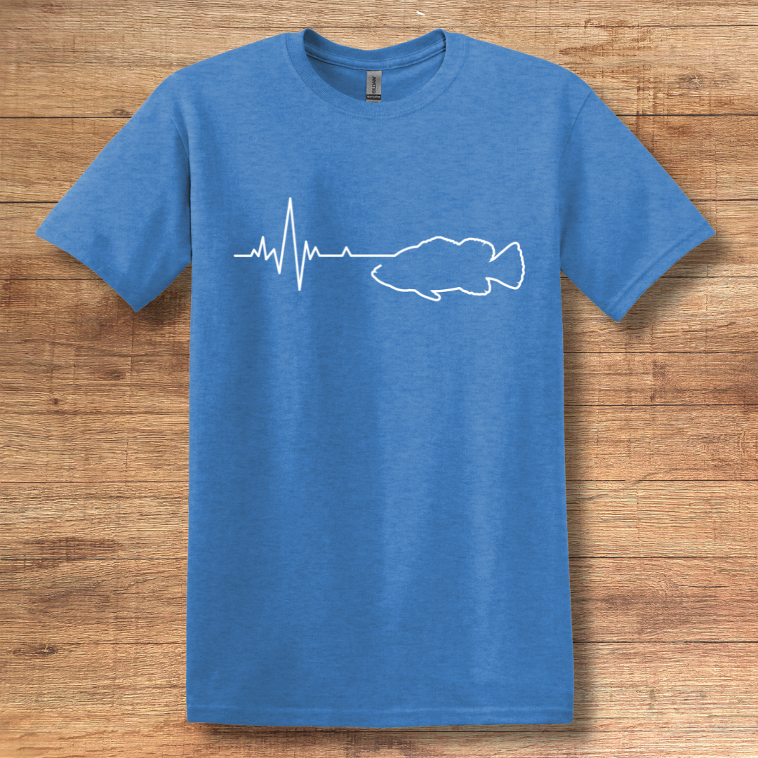 Fishing Heartbeat T-Shirt | Fishing T-Shirts