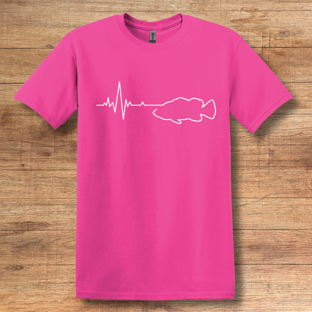 Fishing Heartbeat T-Shirt | Fishing T-Shirts