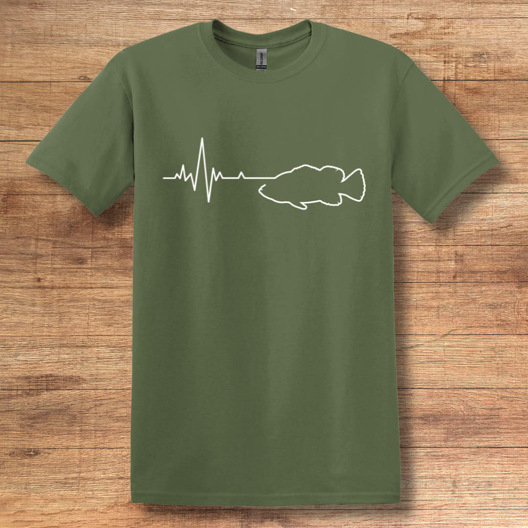 Fishing Heartbeat T-Shirt | Fishing T-Shirts