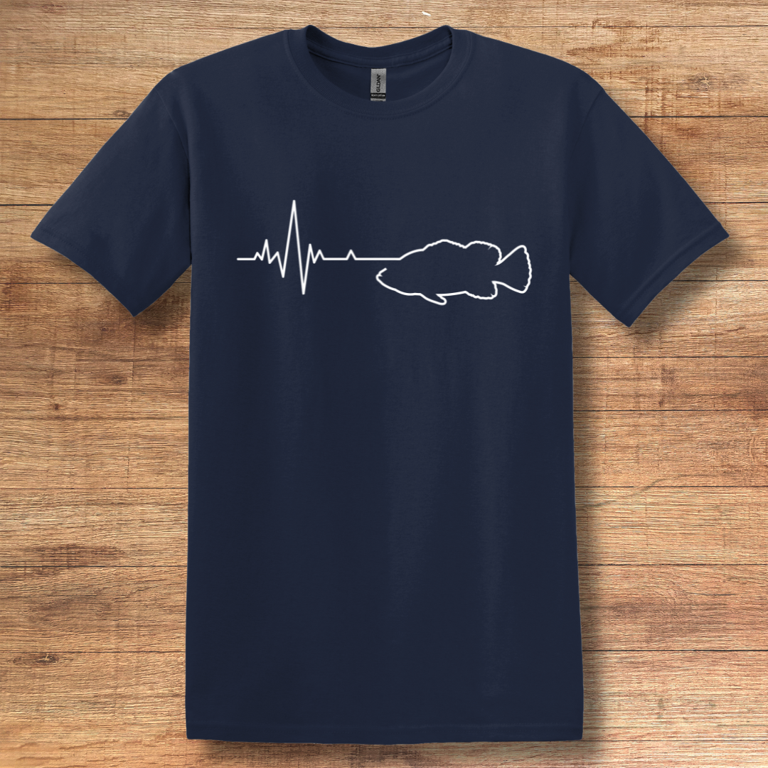 Fishing Heartbeat T-Shirt | Fishing T-Shirts