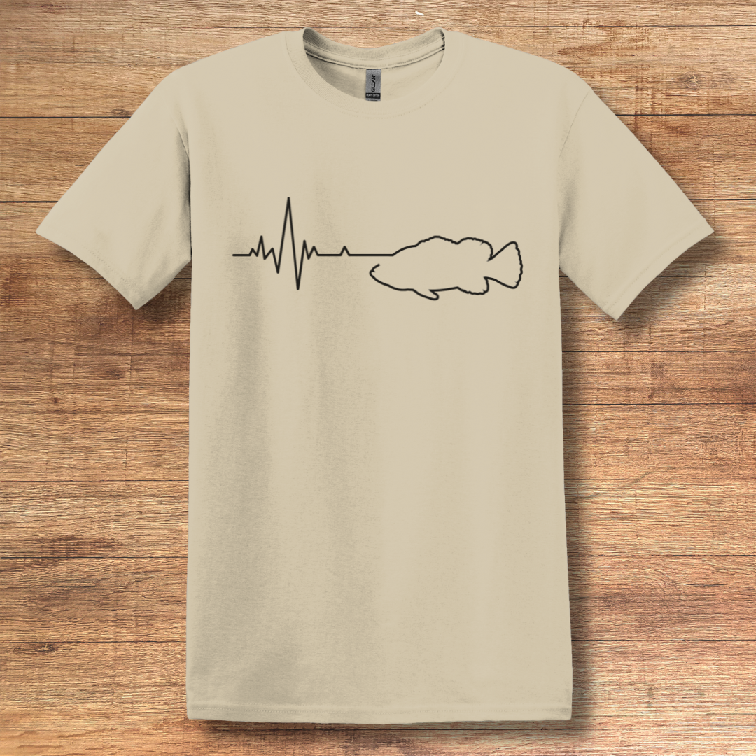 Fishing Heartbeat T-Shirt | Fishing T-Shirts