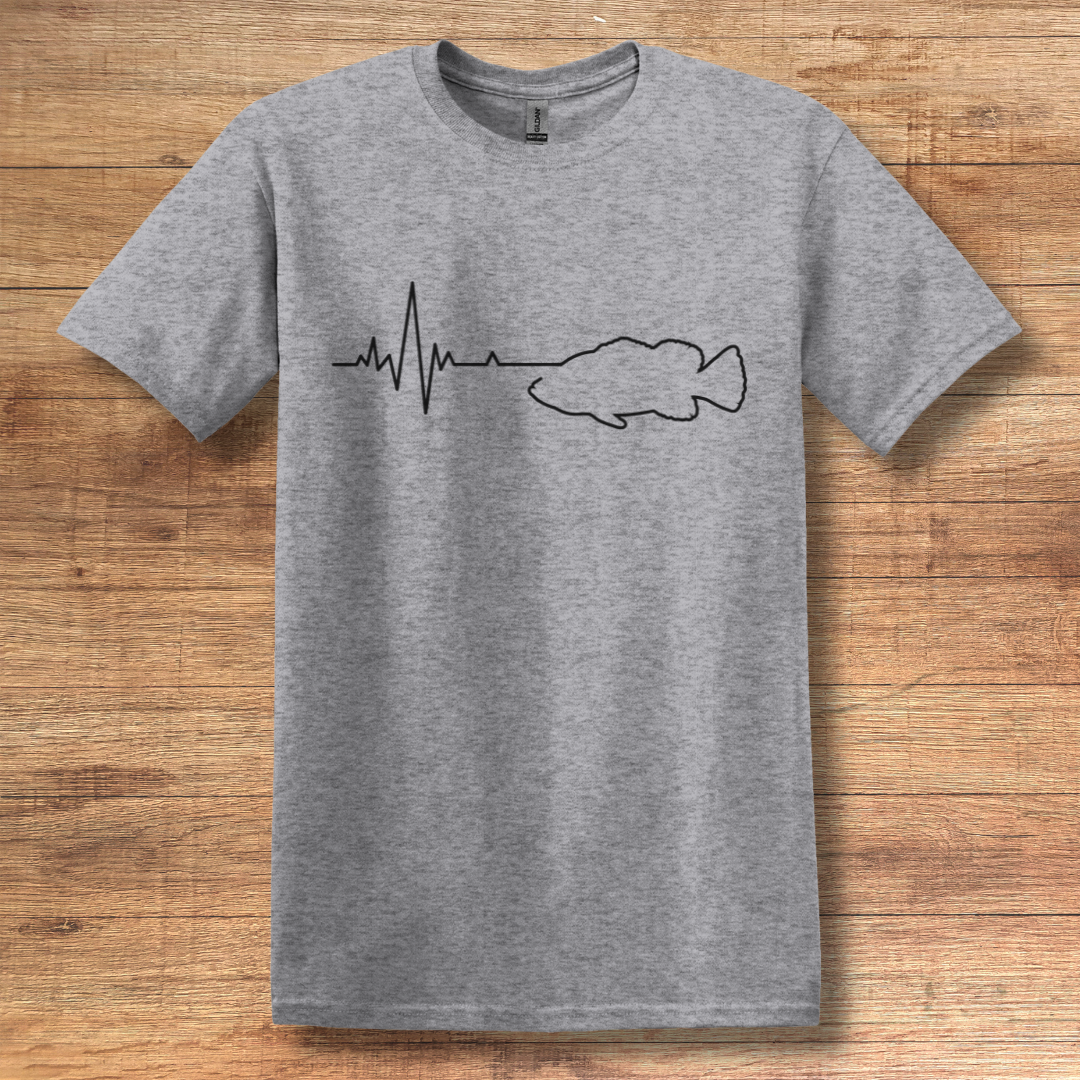 Fishing Heartbeat T-Shirt | Fishing T-Shirts
