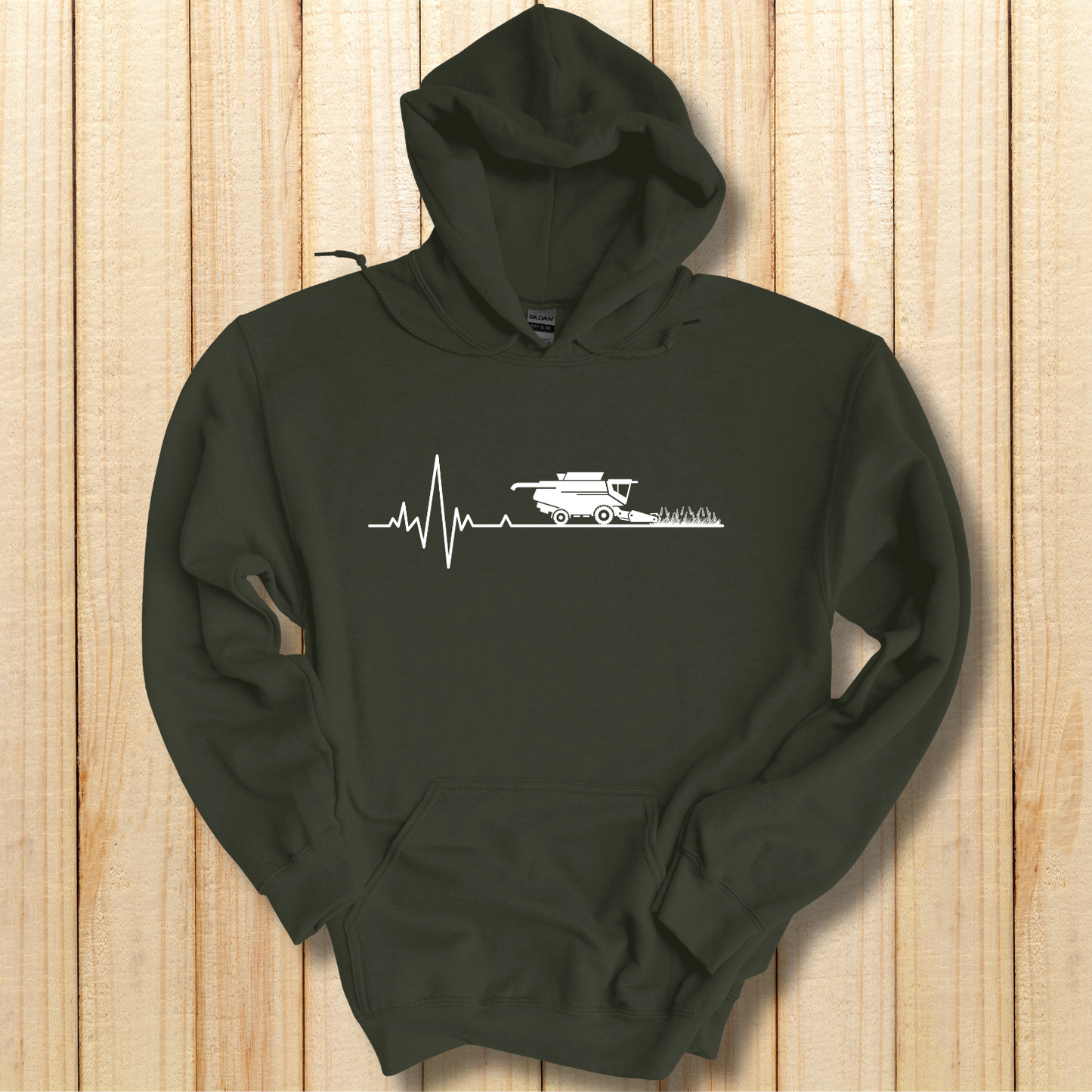 Farming Heartbeat Hoodie | Farmer Gift