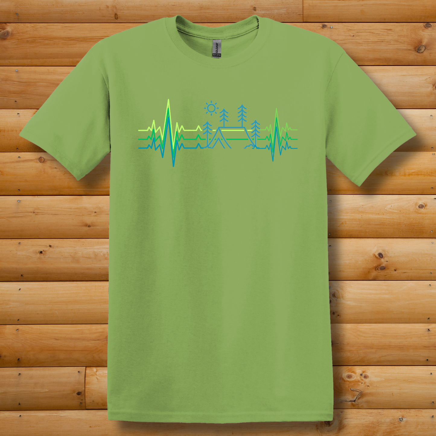 Camping Heartbeat T-Shirt | Camping Gift