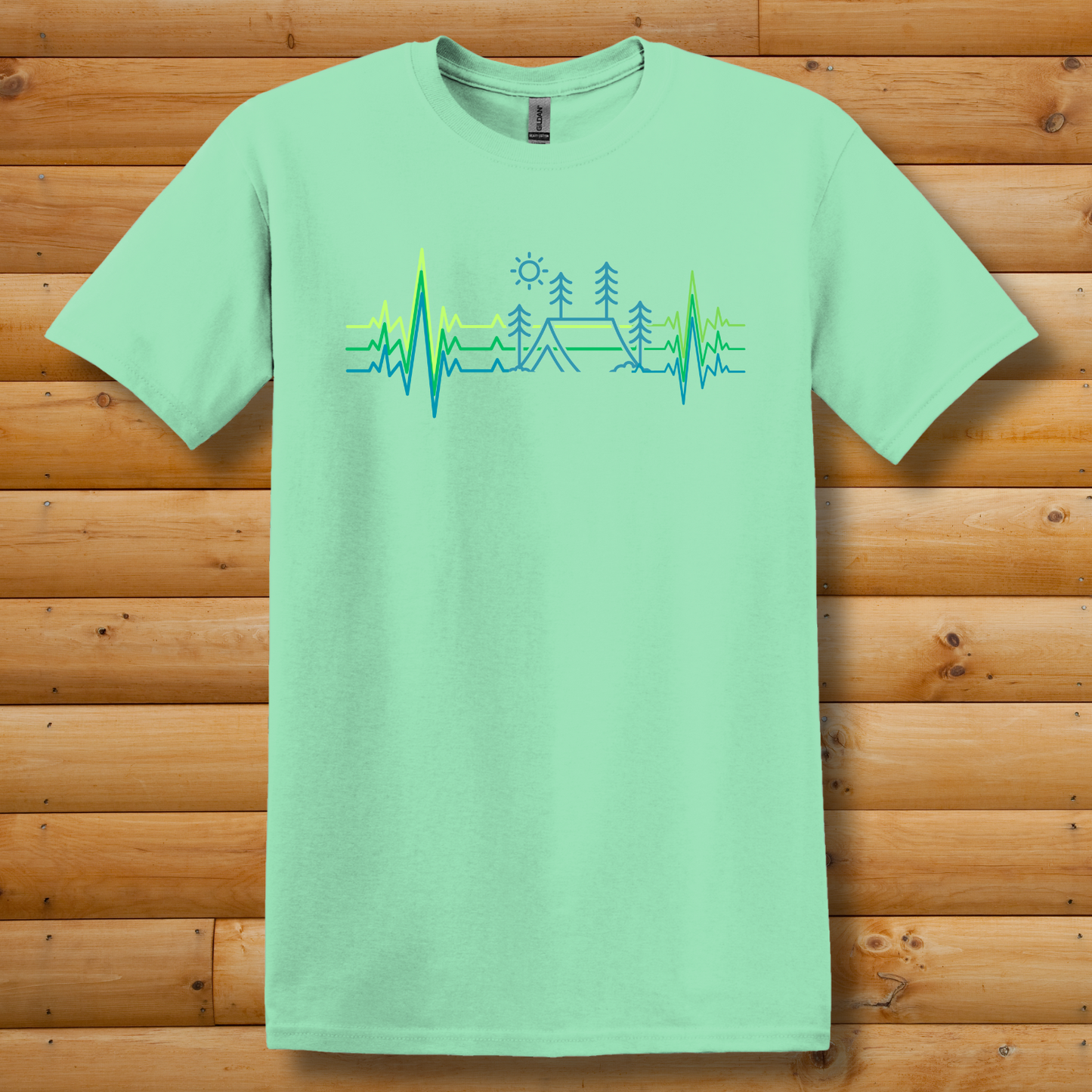 Camping Heartbeat T-Shirt | Camping Gift