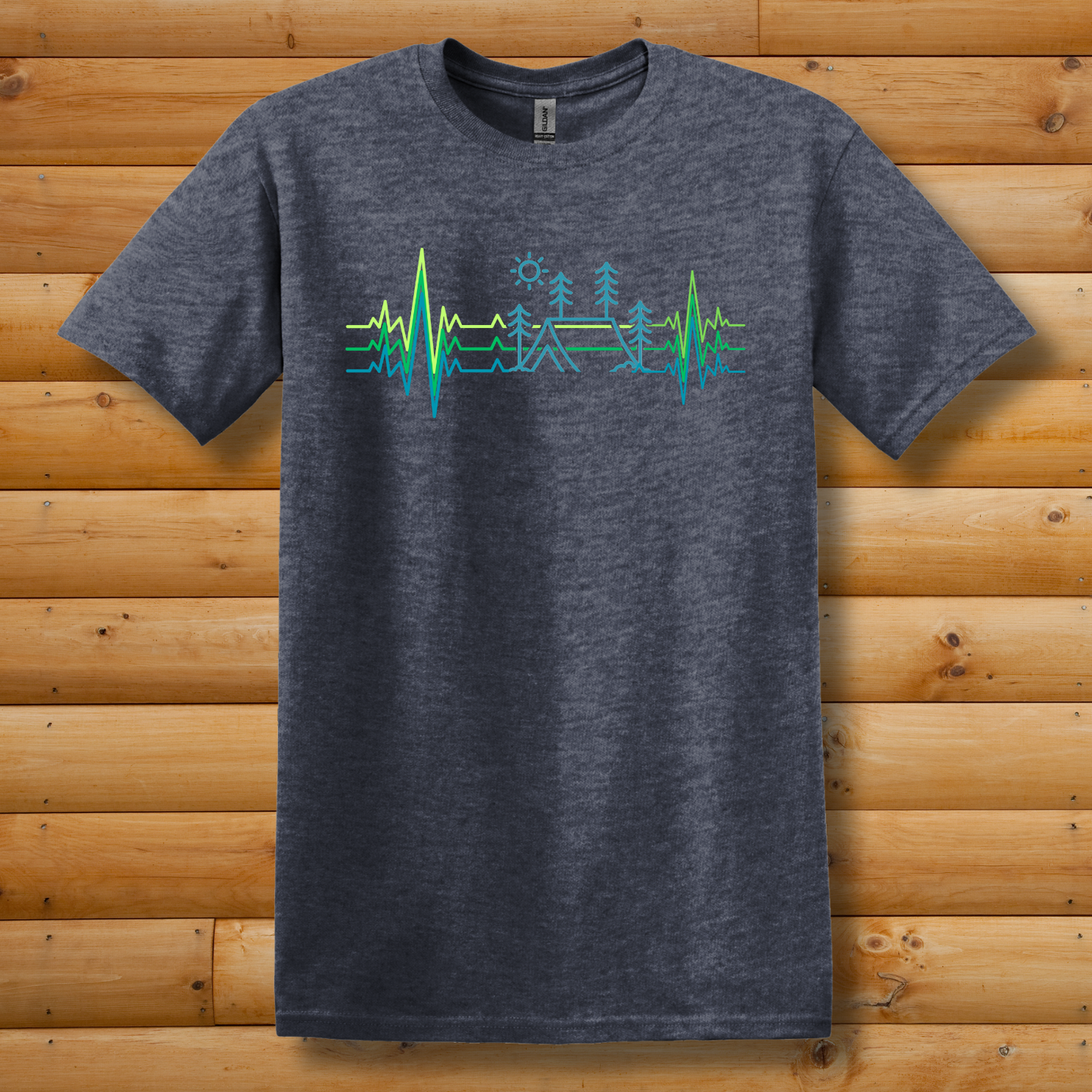 Camping Heartbeat T-Shirt | Camping Gift