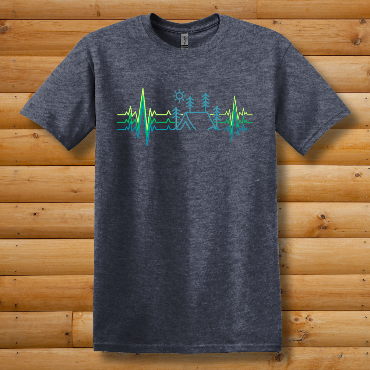 Camping Heartbeat T-Shirt | Camping Gift
