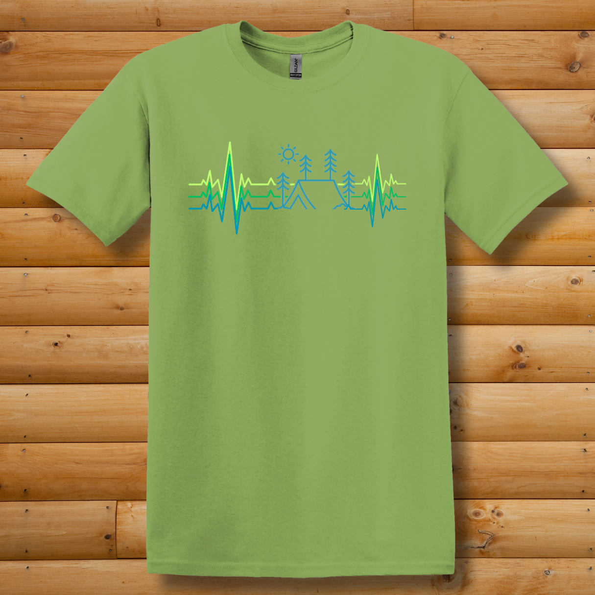 Camping Heartbeat T-Shirt | Camping Gift