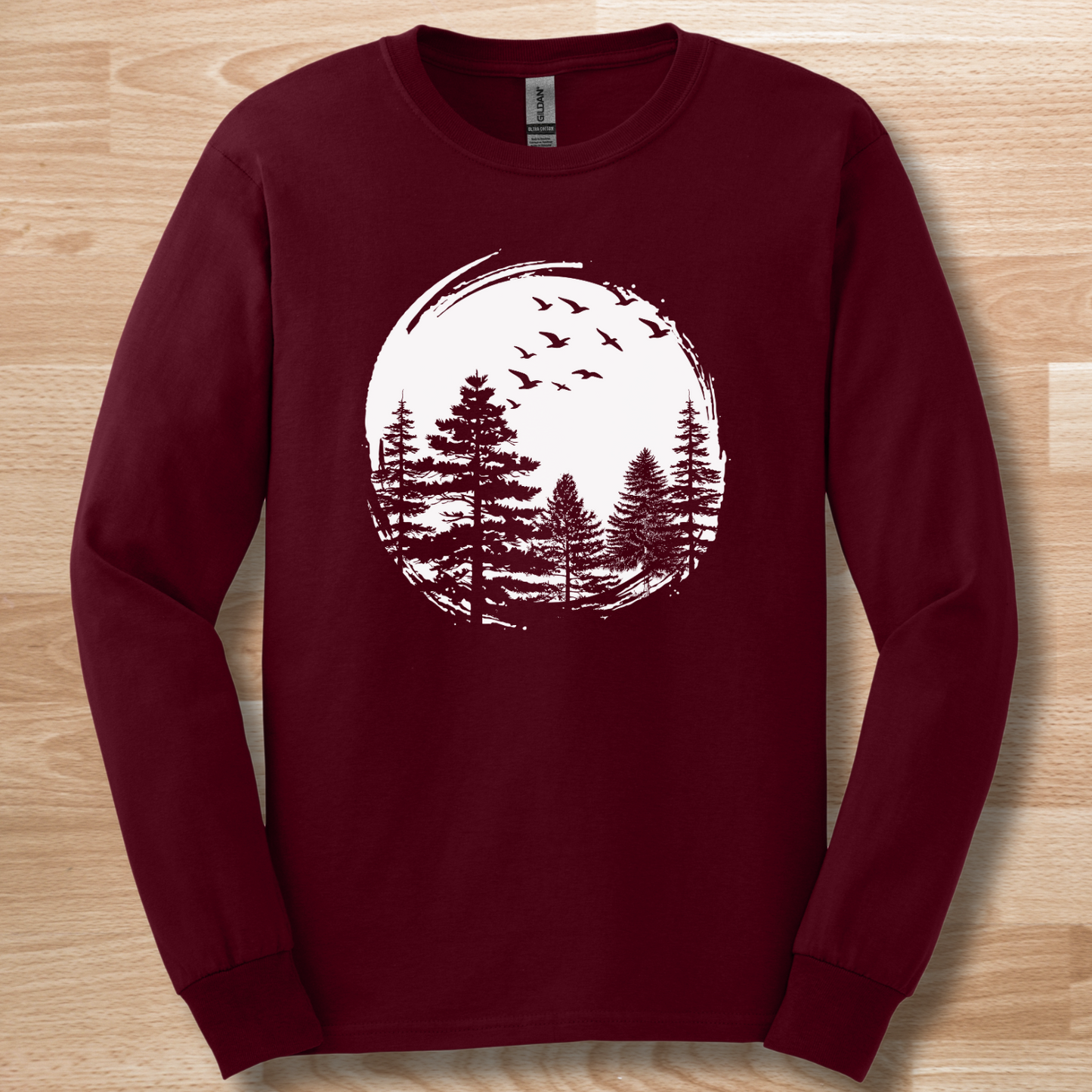 Nature Lover Pines Long Sleeve Tee | Camping Gift Ideas
