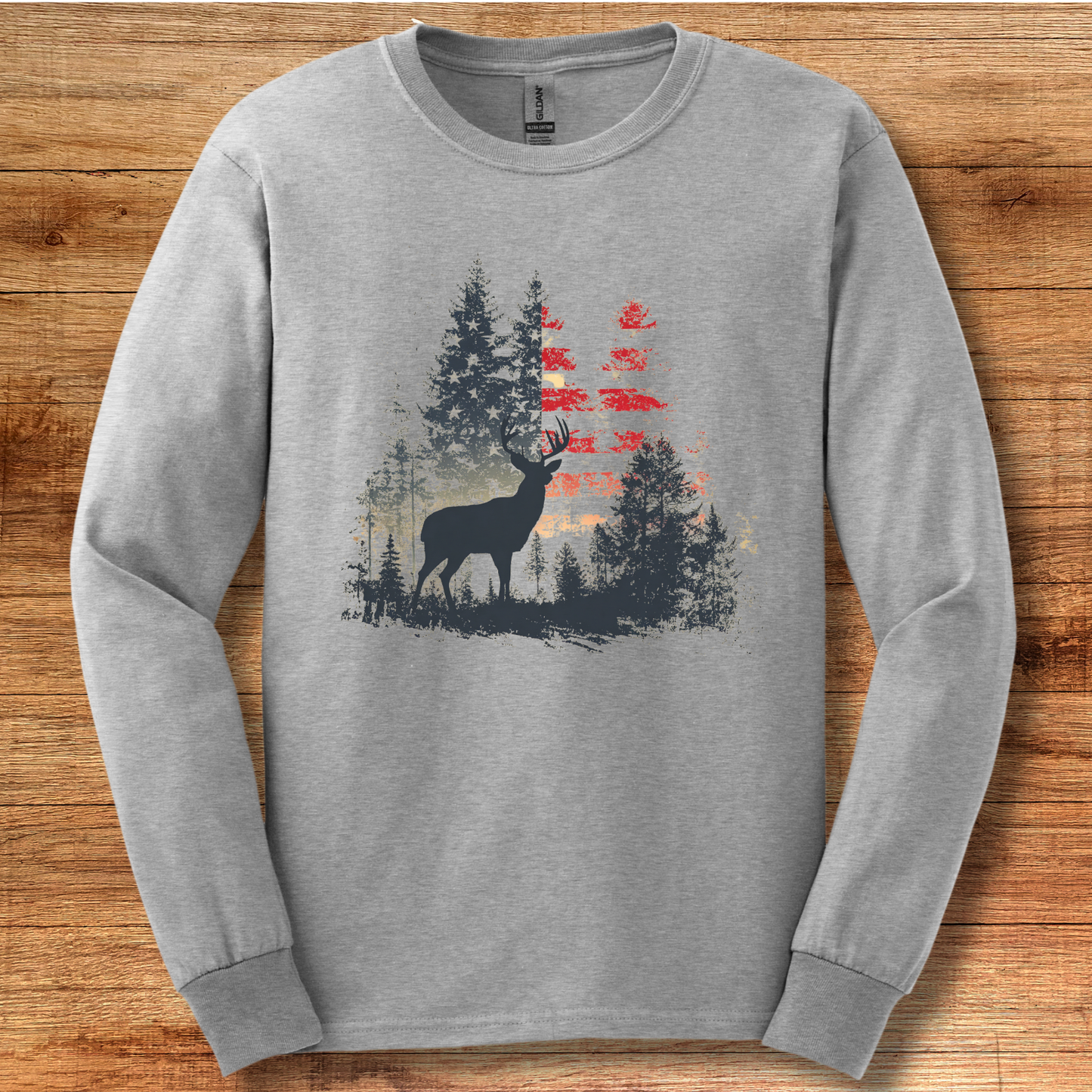 USA Deer Long Sleeve Tee | Long Sleeve Hunting Shirts