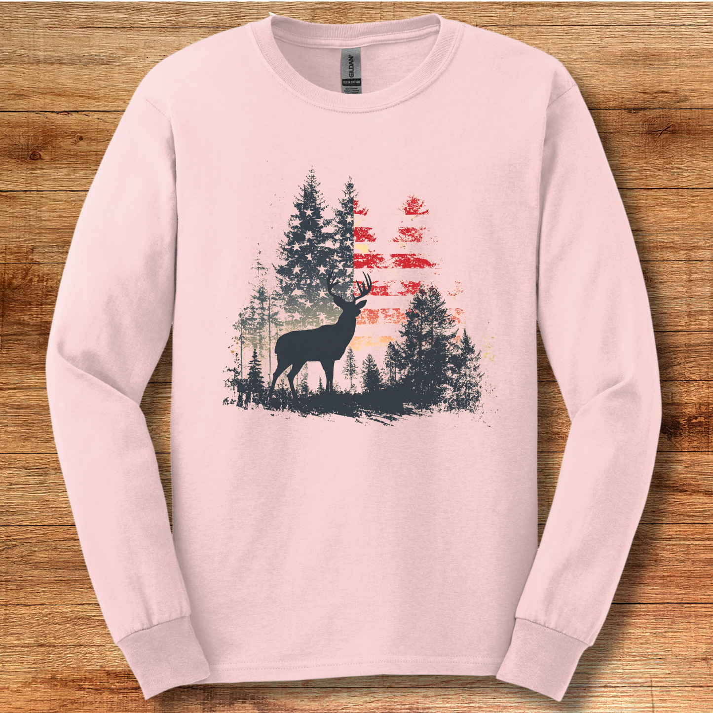 USA Deer Long Sleeve Tee | Long Sleeve Hunting Shirts