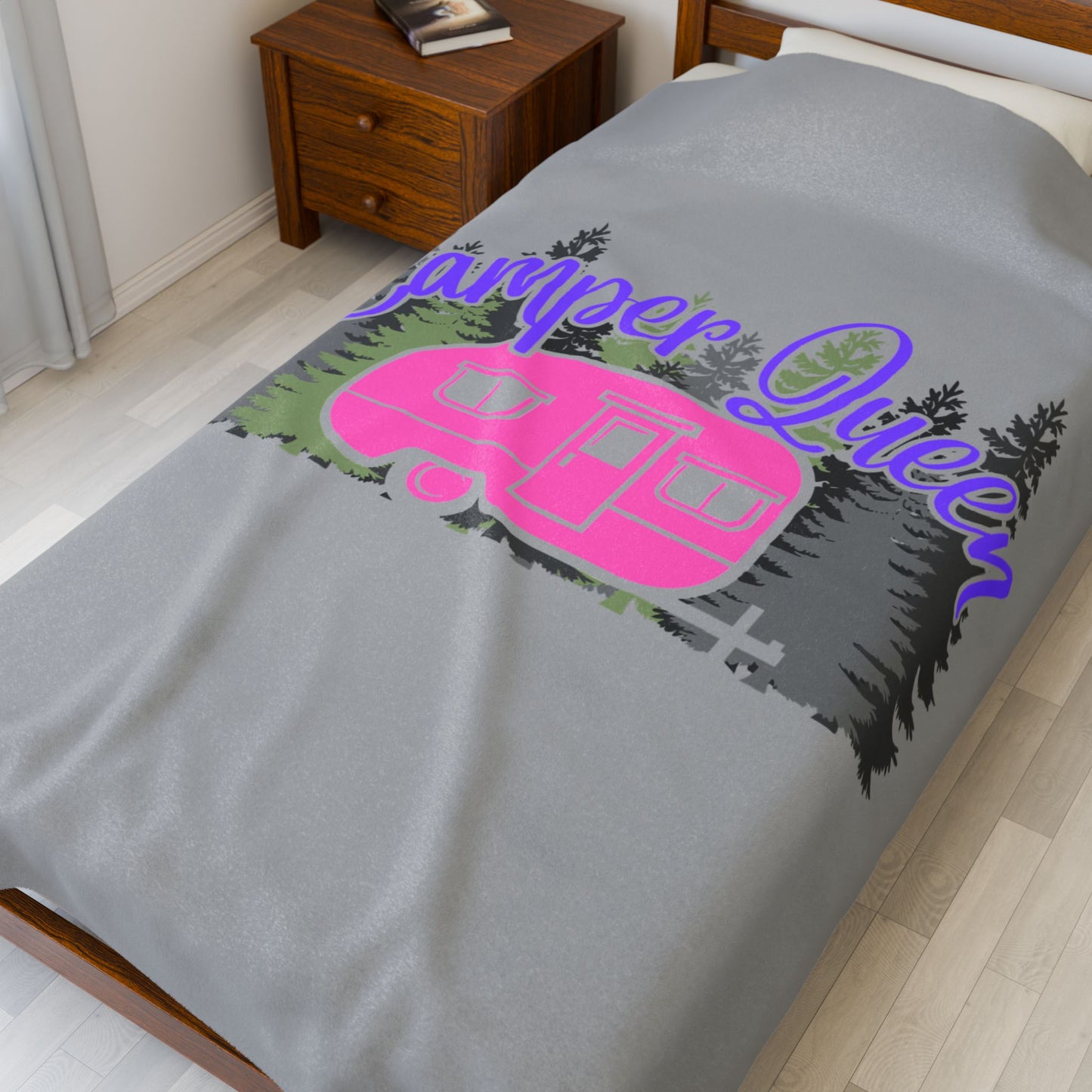 Velveteen Plush Blanket - Camper Queen