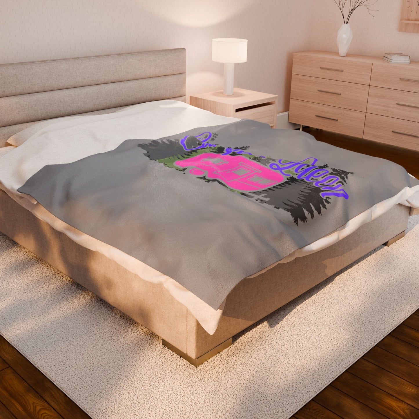 Velveteen Plush Blanket - Camper Queen