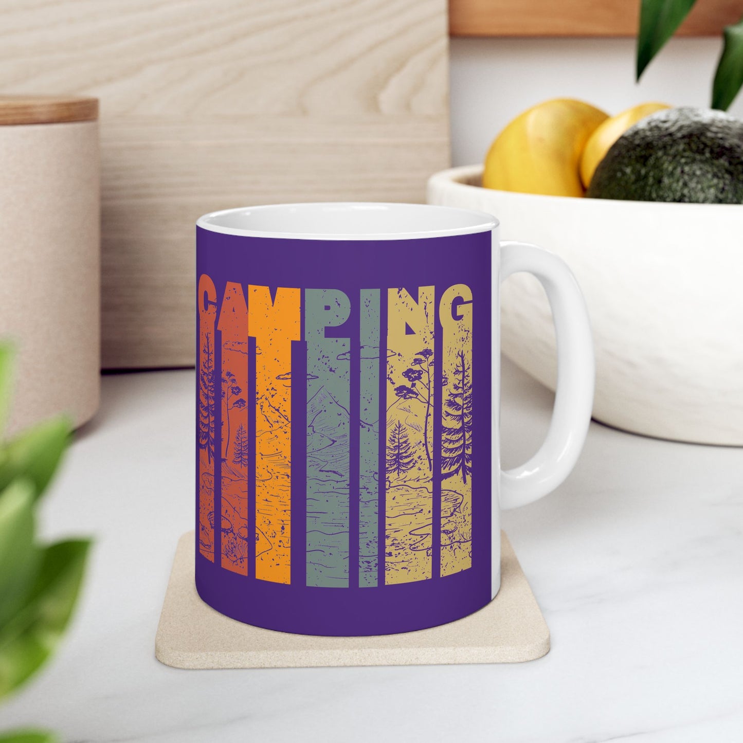 Coffee Mug - Camping Grunge