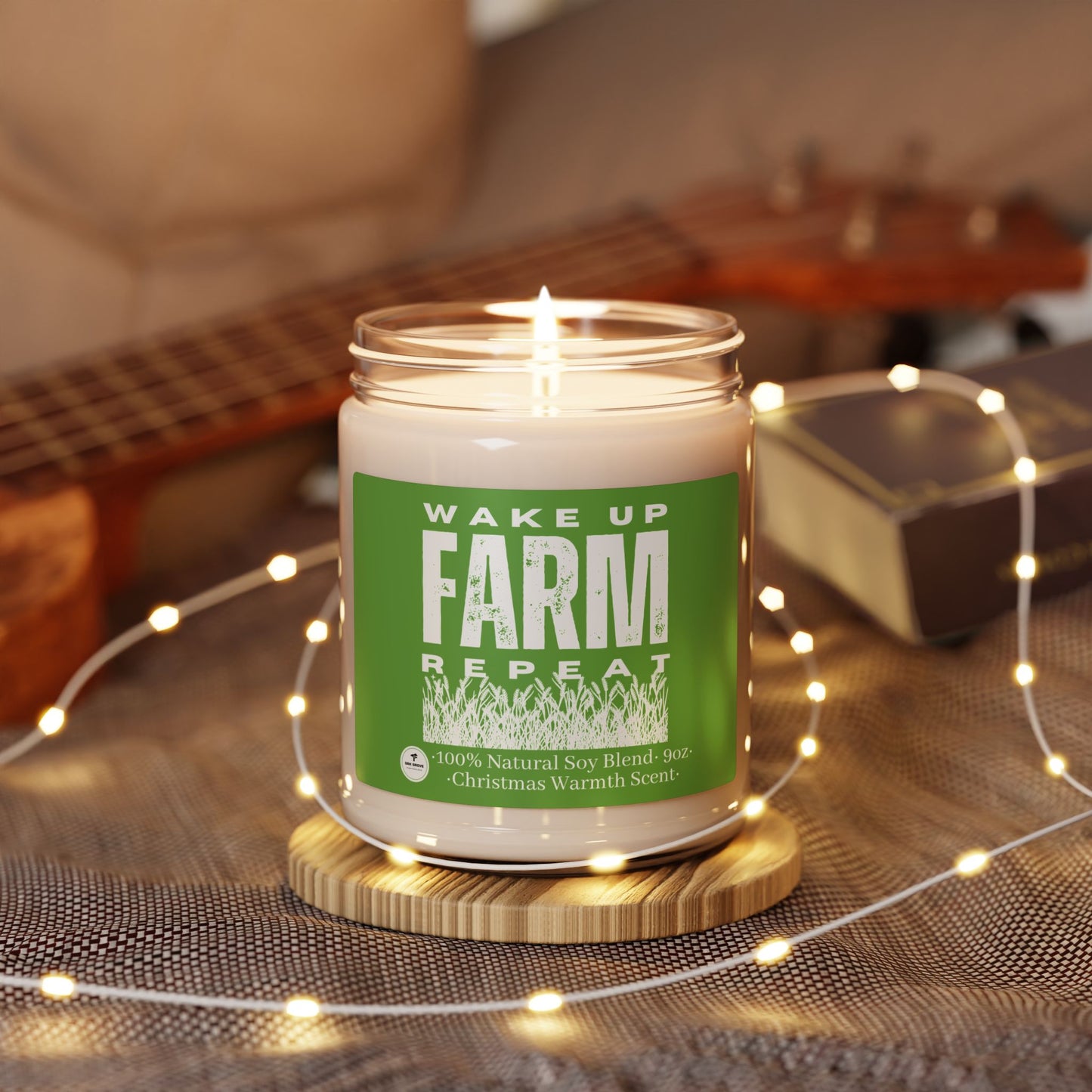 Scented Soy Candle, 9oz - Wake Up Farm Repeat