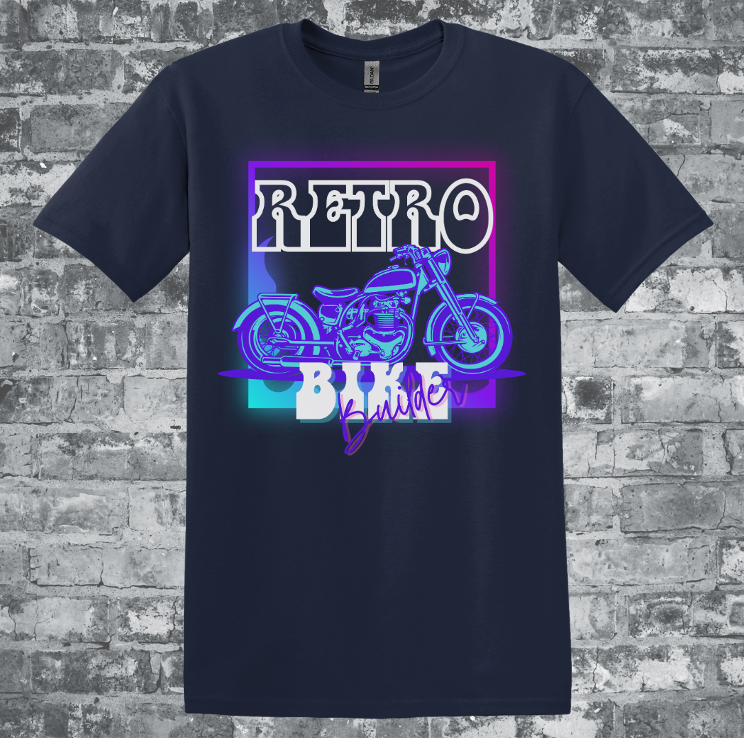 This is image of Retro Bike Builder T-Shirt version 3