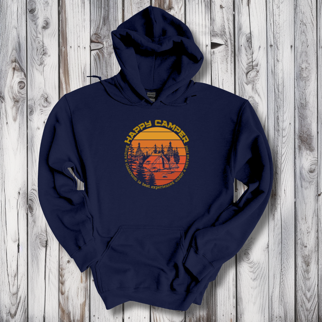 This is image of Happy Camper Long-Sleeve Hoodie version 2