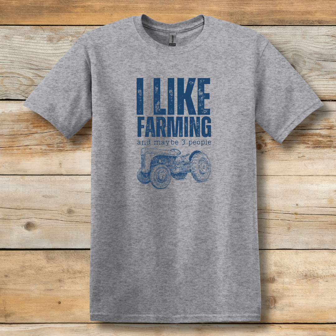 This is image of I Like Farming, Tractor Version, T-Shirt version 9