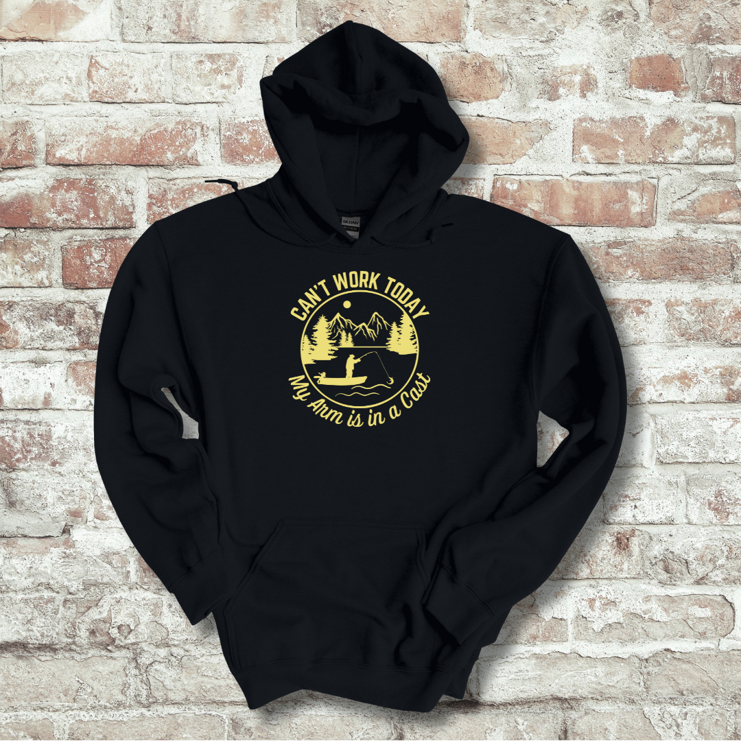 This is image of Can't Work Today Long-Sleeve Hoodie version 2