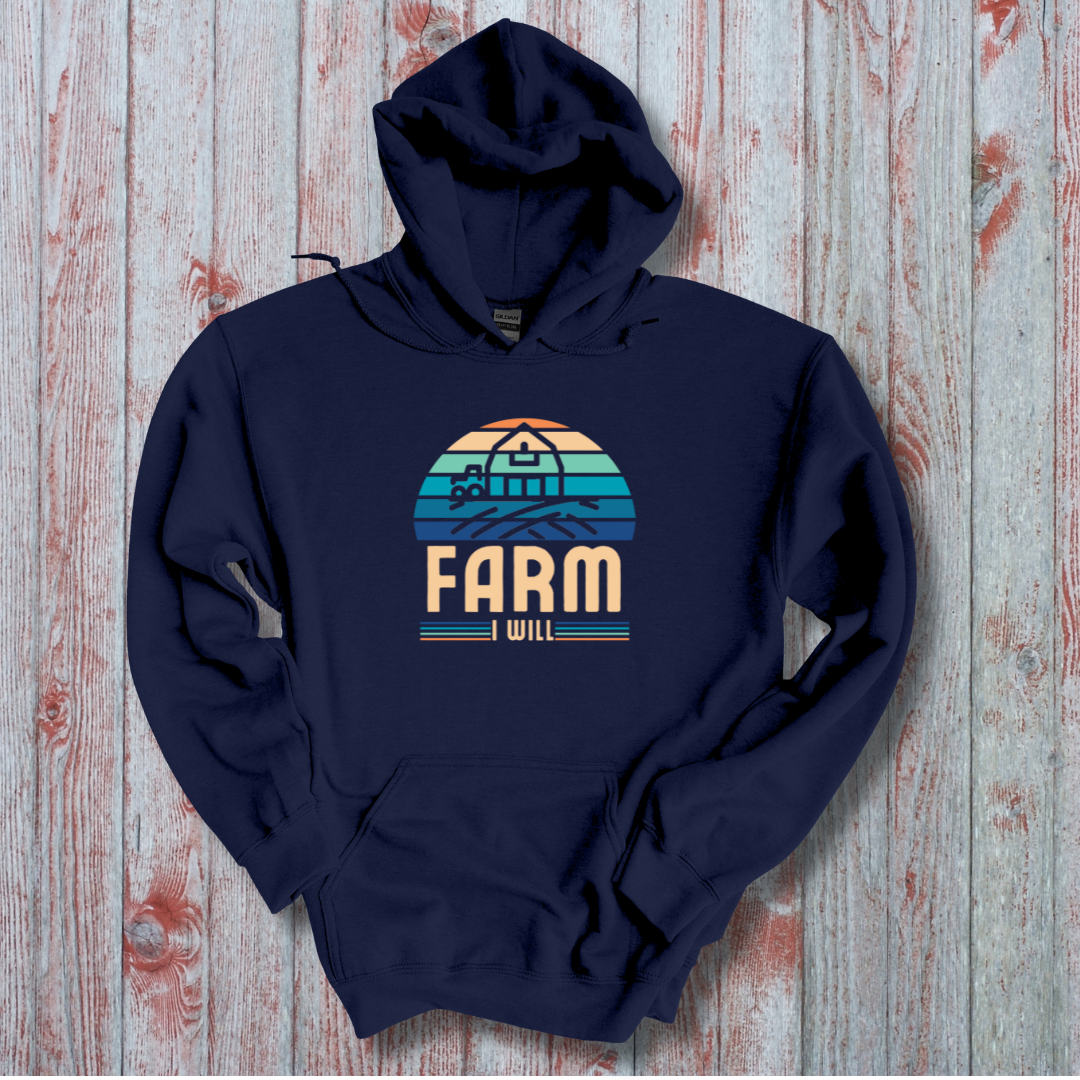 This is image of Farm I Will Long-Sleeve Hoodie version 3