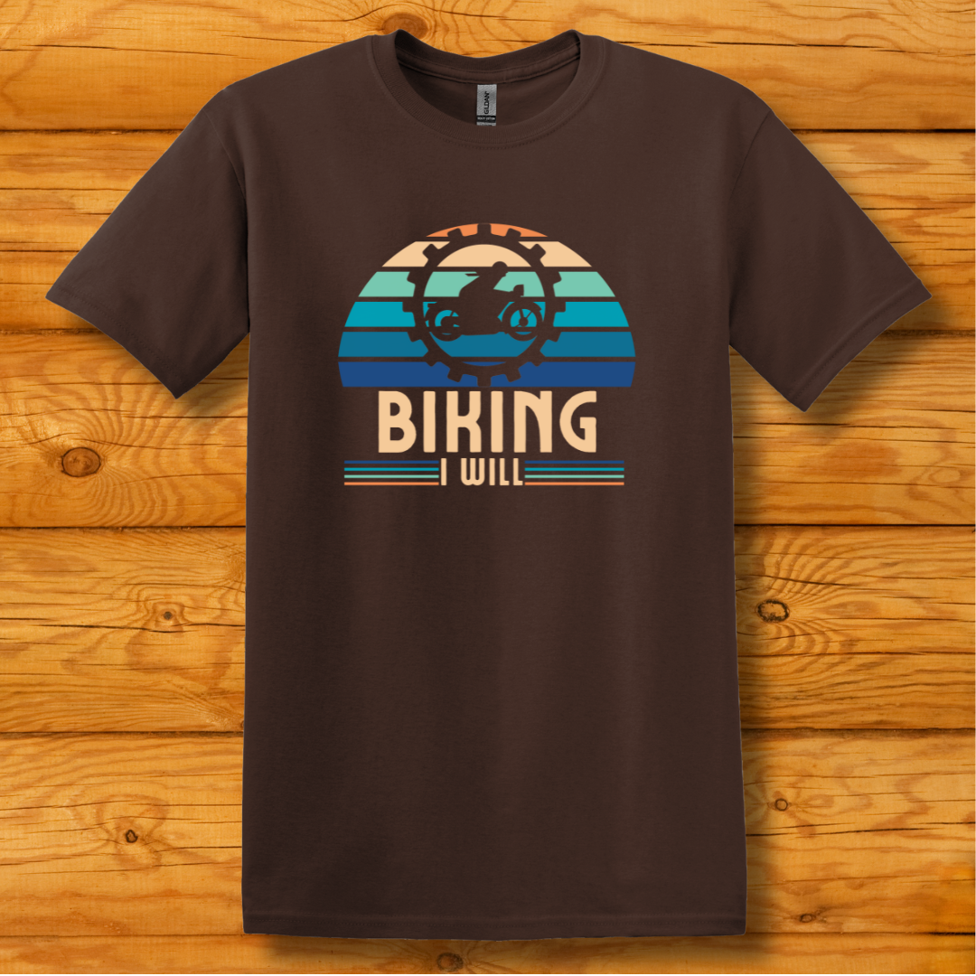 This is image of Biking I Will T-Shirt version 4