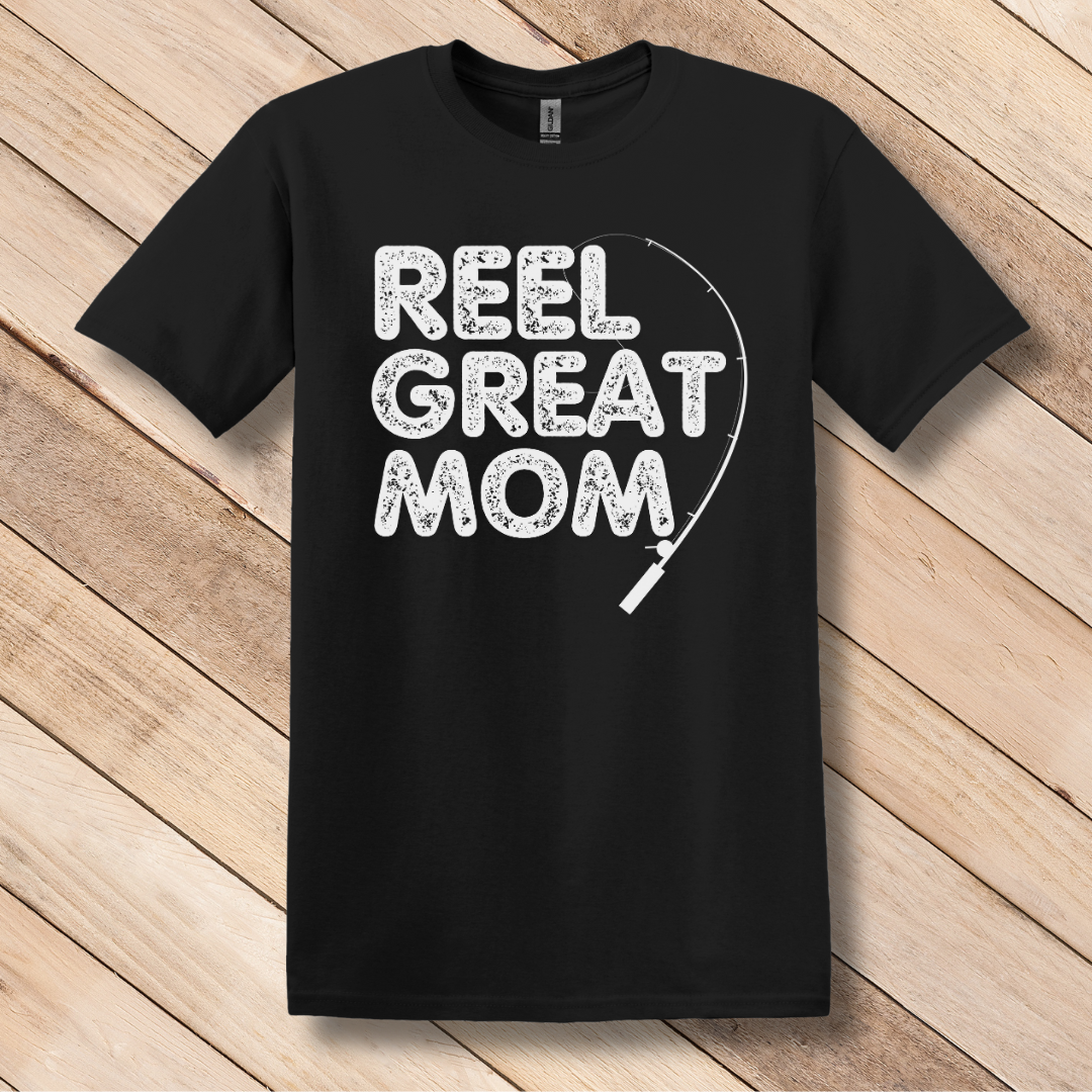 This is image of Reel Great Mom T-Shirt version 3