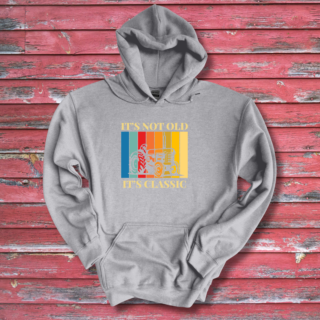 This is image of It's Not Old It's Classic Long-Sleeve Hoodie version 6