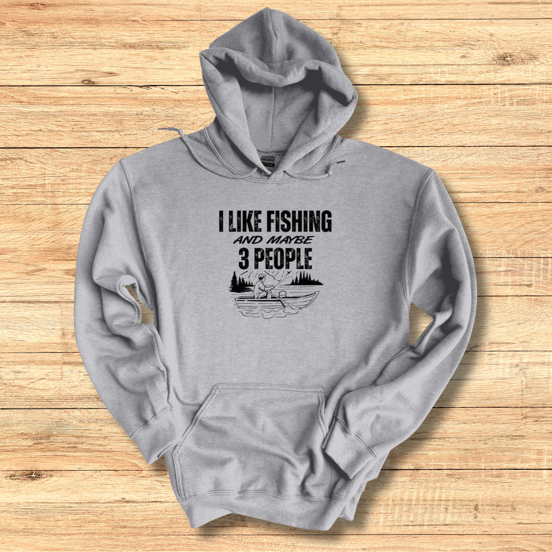 This is image of I Like Fishing Long-Sleeve Hoodie version 2