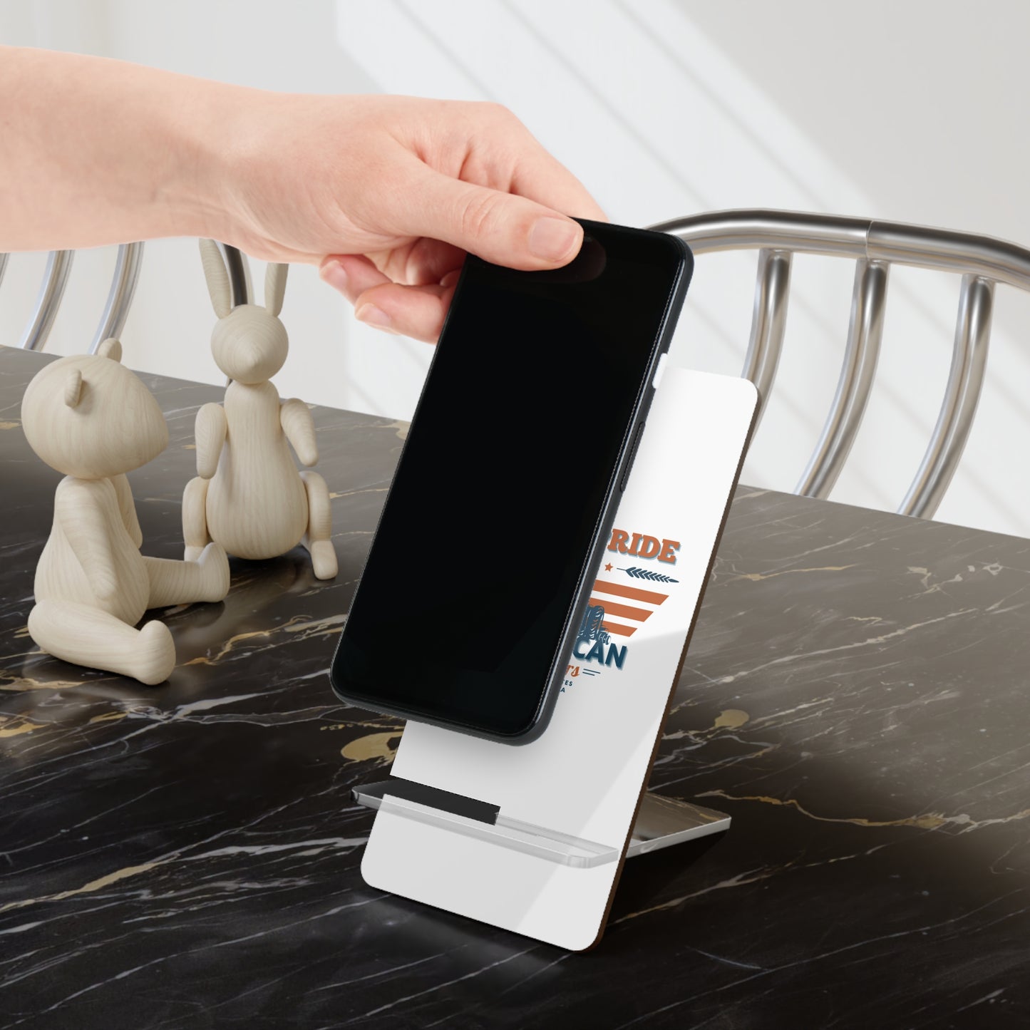 USA Pride American Farmers, Cell Phone Stand for Desk or Nightstand