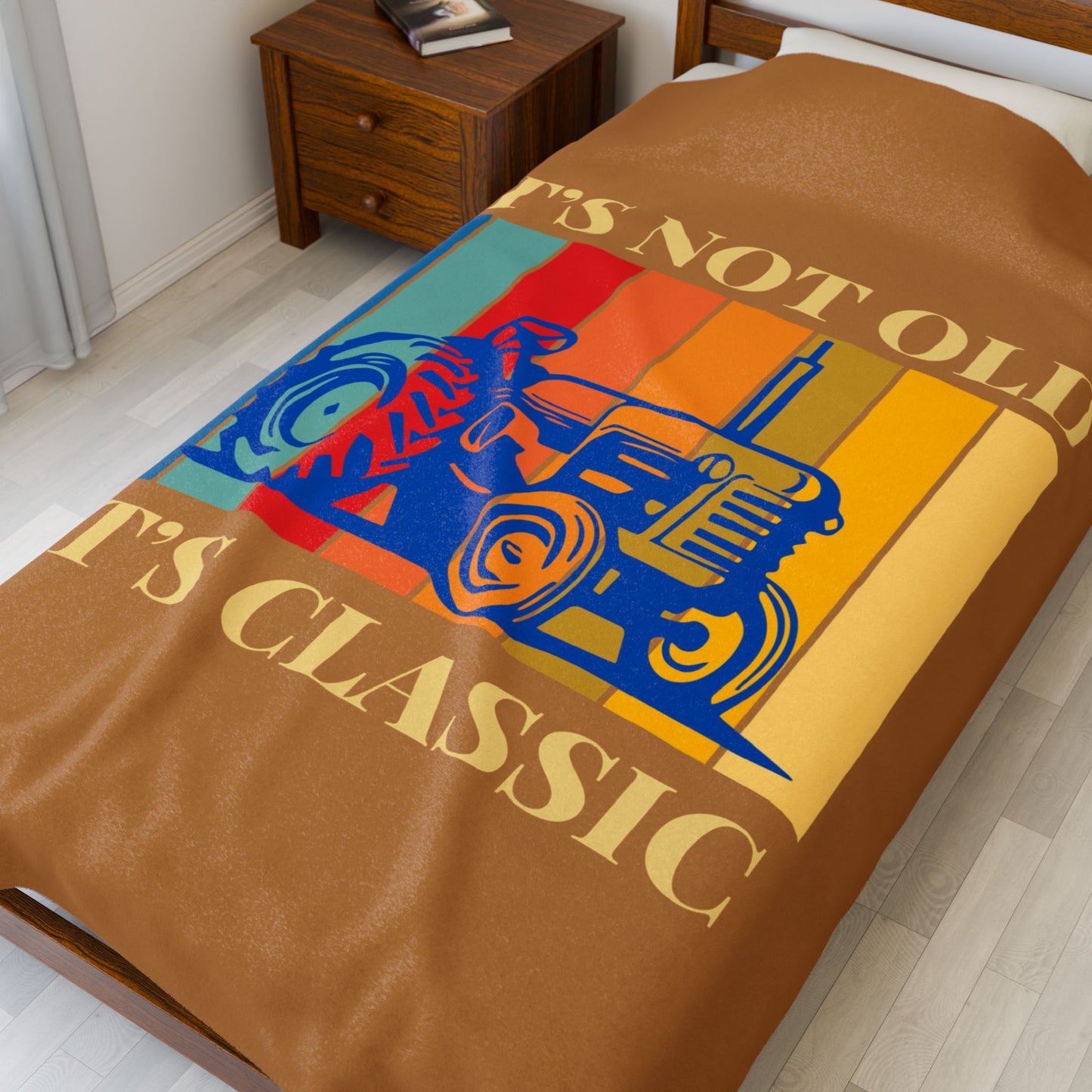 Velveteen Plush Blanket - It's Not Old It's Classic