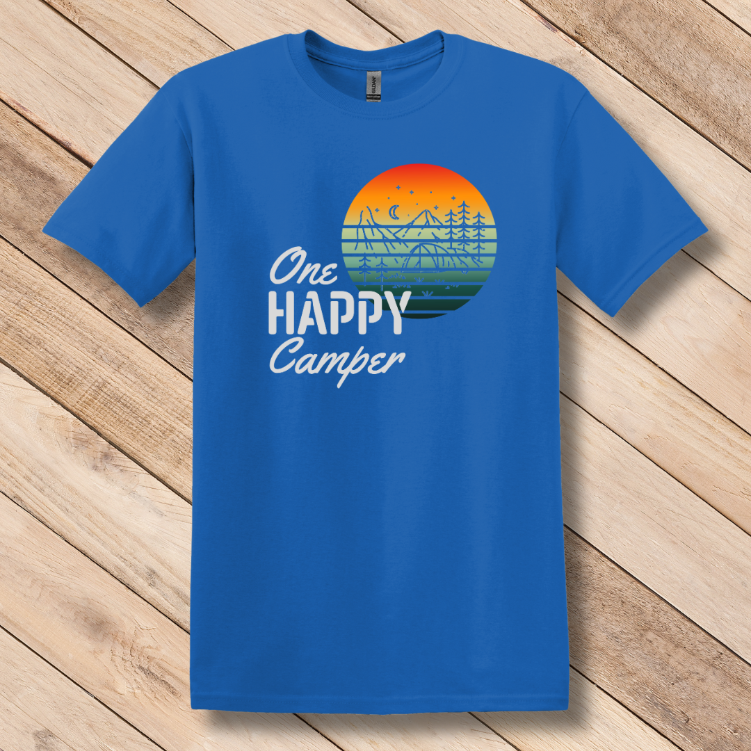 This is image of One Happy Camper T-Shirt version 7