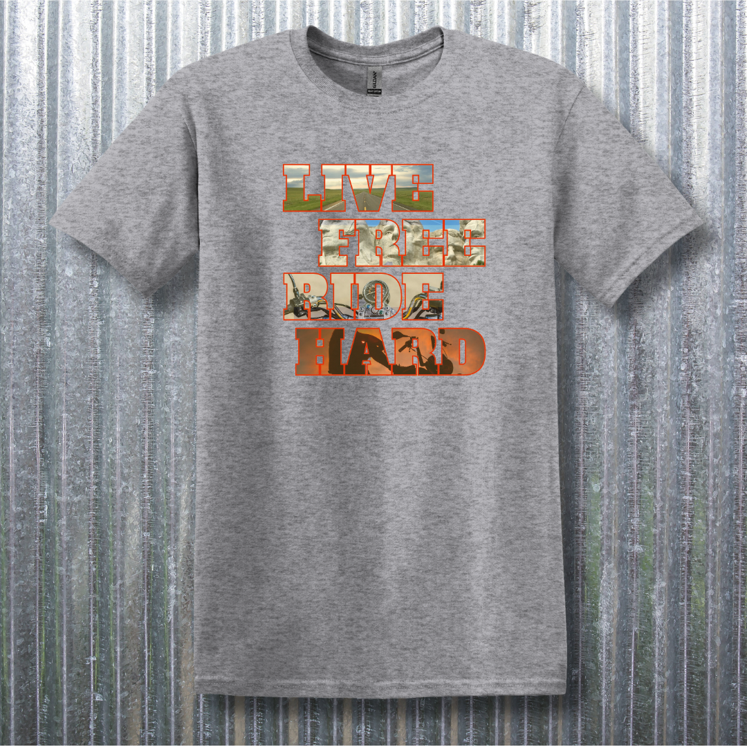 This is image of Live Free Ride Hard T-Shirt version 4